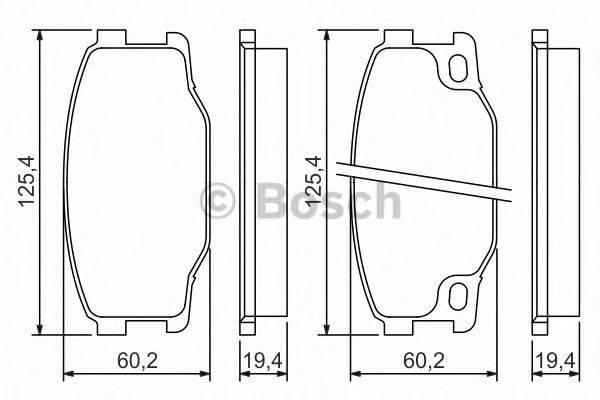 Комплект гальмівних колодок, дискове гальмо BOSCH 0 986 494 442