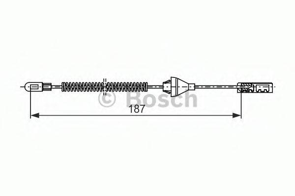 Трос, стоянкова гальмівна система BOSCH 1 987 482 382