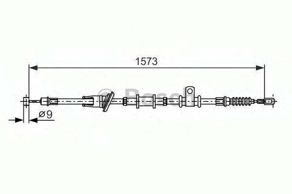 Трос, стоянкова гальмівна система BOSCH 1 987 482 399