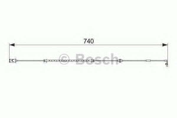 Сигналізатор, знос гальмівних колодок BOSCH 1 987 474 587