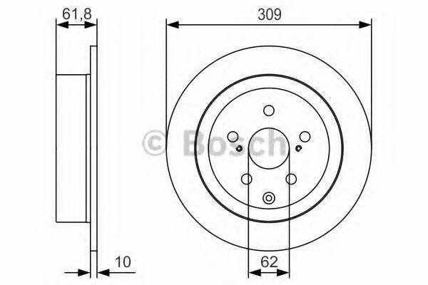 гальмівний диск BOSCH 0 986 479 T04