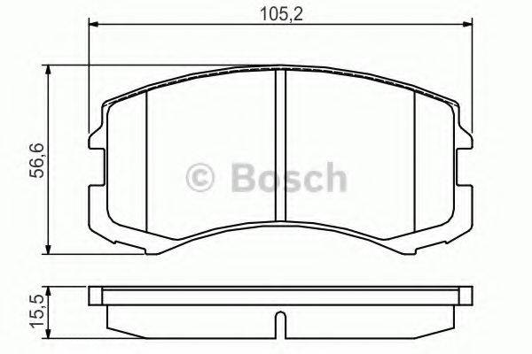 Комплект гальмівних колодок, дискове гальмо BOSCH 0 986 495 158