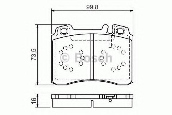 Комплект гальмівних колодок, дискове гальмо BOSCH 0 986 495 057