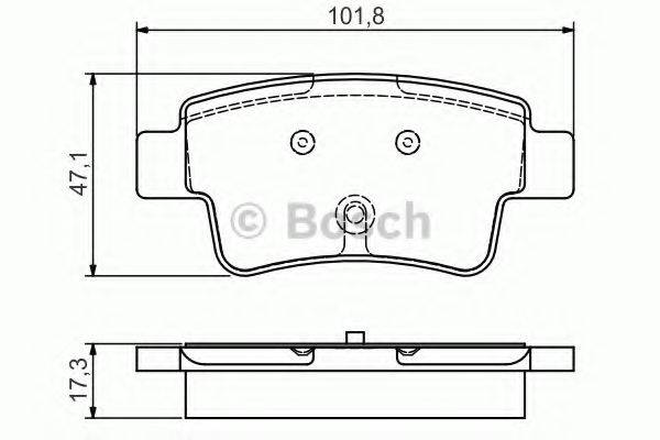 Комплект гальмівних колодок, дискове гальмо BOSCH 0 986 495 111