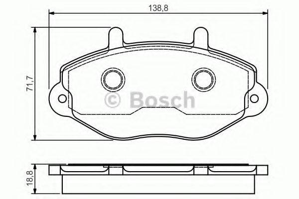 Комплект гальмівних колодок, дискове гальмо BOSCH 0 986 495 112