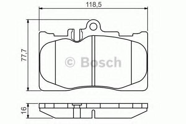 Комплект гальмівних колодок, дискове гальмо BOSCH 0 986 495 138