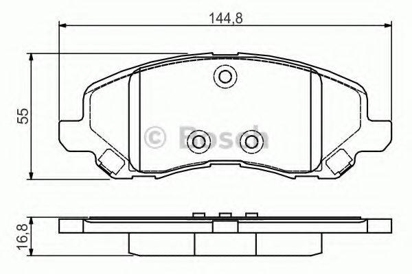 Комплект гальмівних колодок, дискове гальмо BOSCH 0 986 495 170