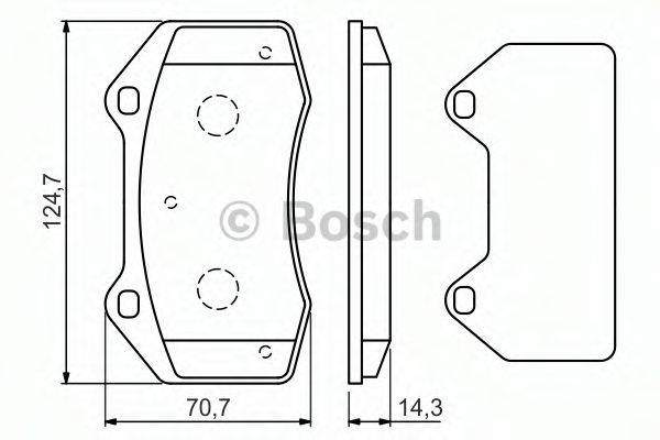 Комплект гальмівних колодок, дискове гальмо BOSCH 0 986 494 551