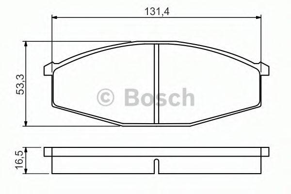 Комплект гальмівних колодок, дискове гальмо BOSCH 0 986 494 566