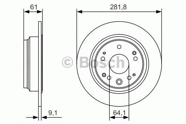 гальмівний диск BOSCH 0 986 479 A91