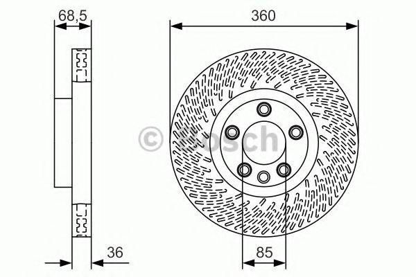 гальмівний диск BOSCH 0 986 479 B12