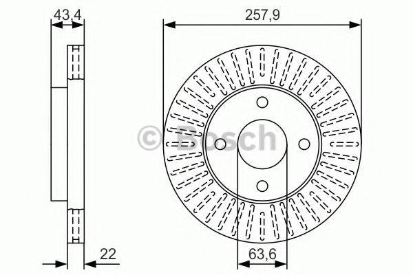 гальмівний диск BOSCH 0 986 479 T66