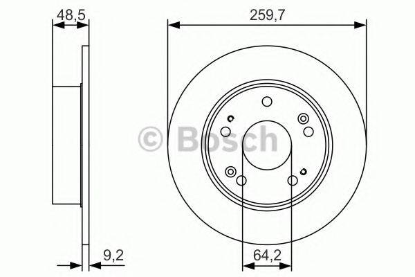 гальмівний диск BOSCH 0 986 479 T81