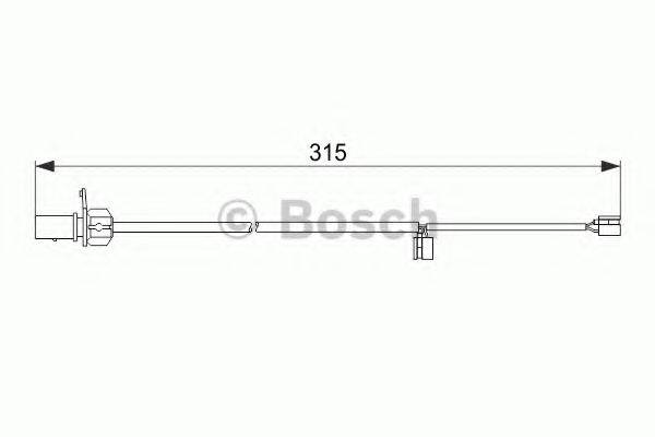 Сигналізатор, знос гальмівних колодок BOSCH 1 987 474 518