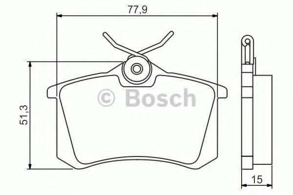 Комплект гальмівних колодок, дискове гальмо BOSCH 0 986 495 226