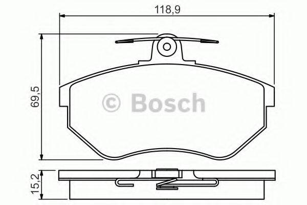 Комплект гальмівних колодок, дискове гальмо BOSCH 0 986 495 246