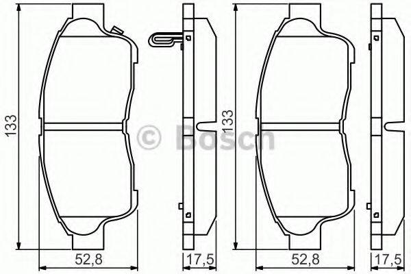 Комплект гальмівних колодок, дискове гальмо BOSCH 0 986 495 257