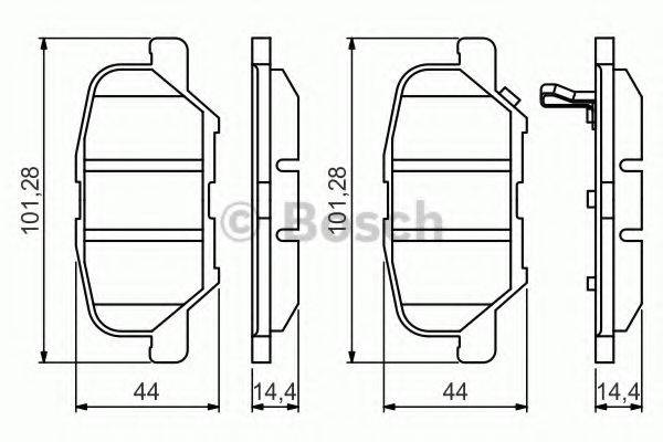 Комплект гальмівних колодок, дискове гальмо BOSCH 0 986 495 358