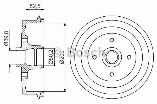 Гальмівний барабан BOSCH 0 986 477 217