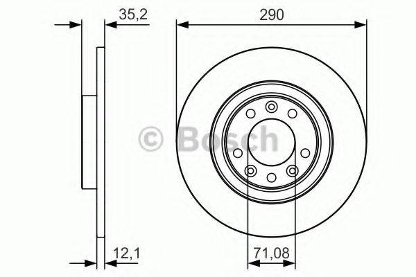 гальмівний диск BOSCH 0 986 479 C25