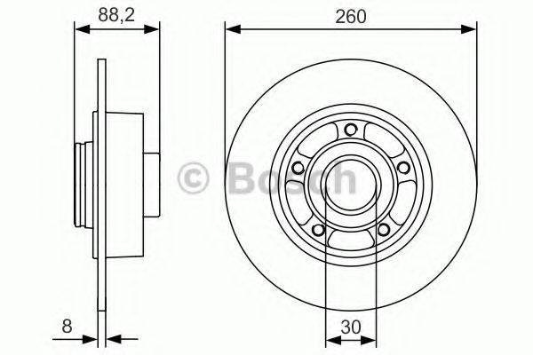 гальмівний диск BOSCH 0 986 479 C88