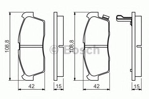 Комплект гальмівних колодок, дискове гальмо BOSCH 0 986 494 700