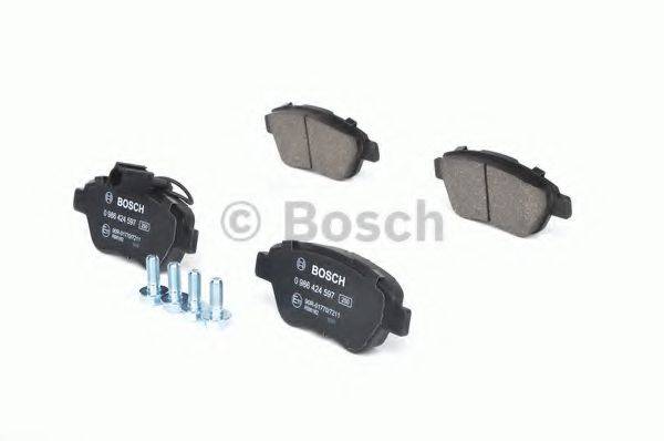 Комплект гальмівних колодок, дискове гальмо BOSCH 0 986 424 597