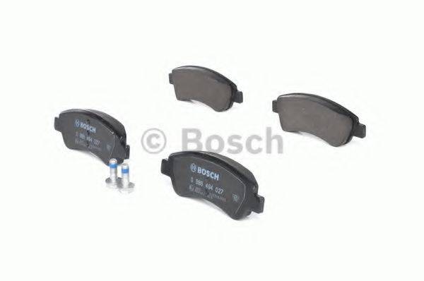 Комплект гальмівних колодок, дискове гальмо BOSCH 0 986 494 027