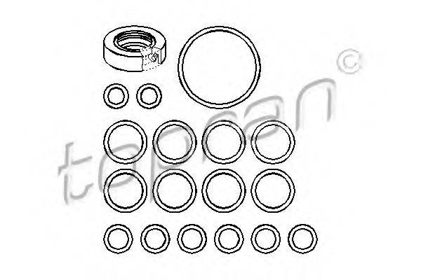Комплект прокладок, гідравлічний насос TOPRAN 107 356