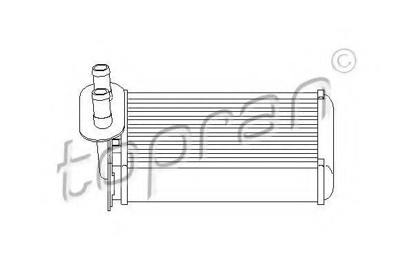Теплообмінник, опалення салону TOPRAN 108 826