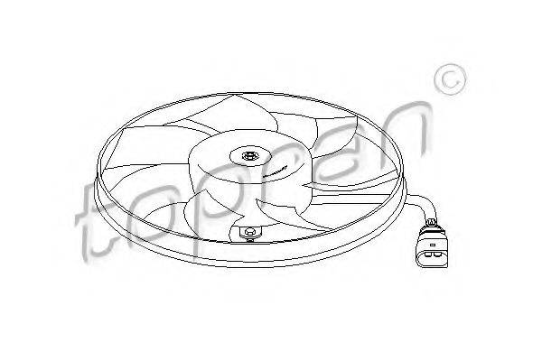 Вентилятор, охолодження двигуна TOPRAN 111 285