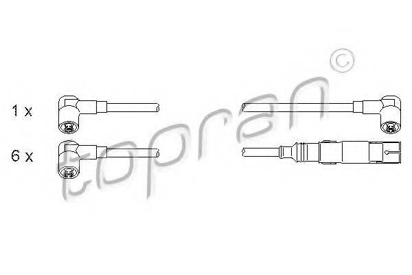 Комплект дротів запалення TOPRAN 107 251