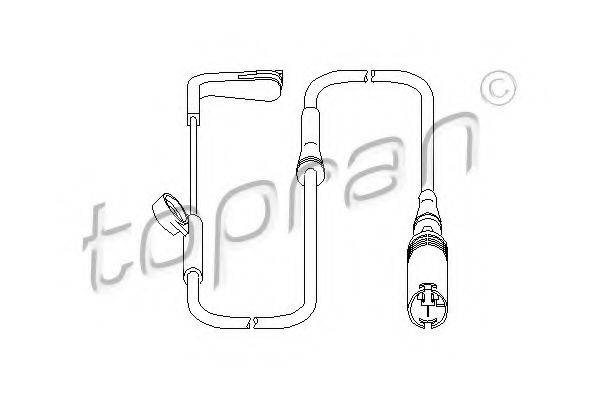 Датчик, знос гальмівних колодок TOPRAN 500 993