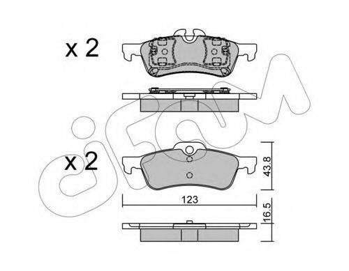 Комплект гальмівних колодок, дискове гальмо CIFAM 822-556-0