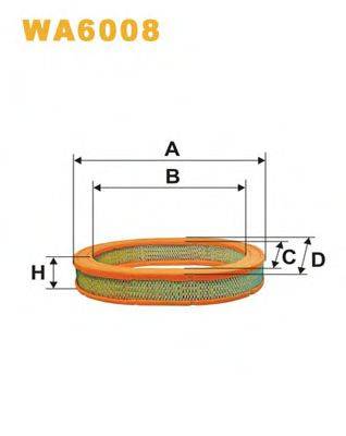 Повітряний фільтр WIX FILTERS WA6008