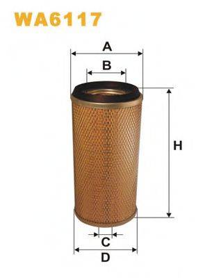 Повітряний фільтр WIX FILTERS WA6117