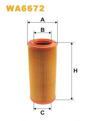 Повітряний фільтр WIX FILTERS WA6672