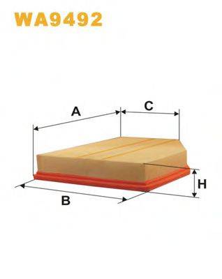 Повітряний фільтр WIX FILTERS WA9492