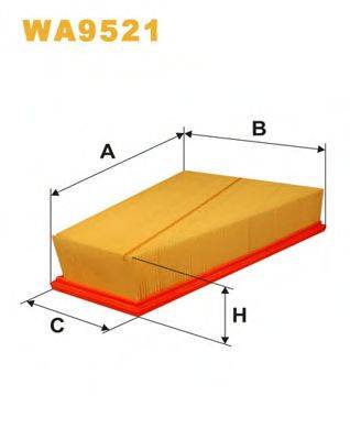 Повітряний фільтр WIX FILTERS WA9521