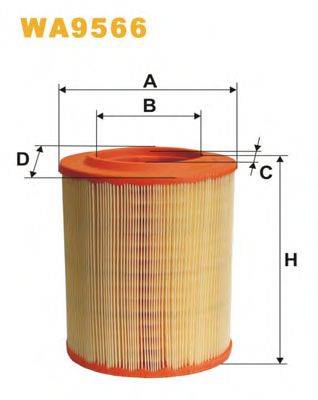 Повітряний фільтр WIX FILTERS WA9566