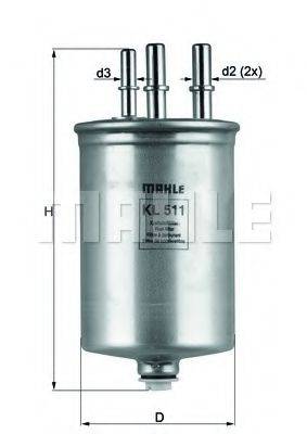 Паливний фільтр KNECHT KL 511