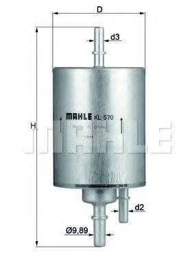 Паливний фільтр KNECHT KL 570