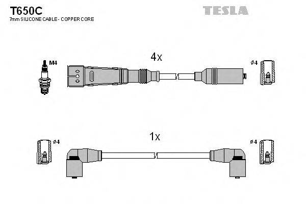 Комплект дротів запалення TESLA T650C