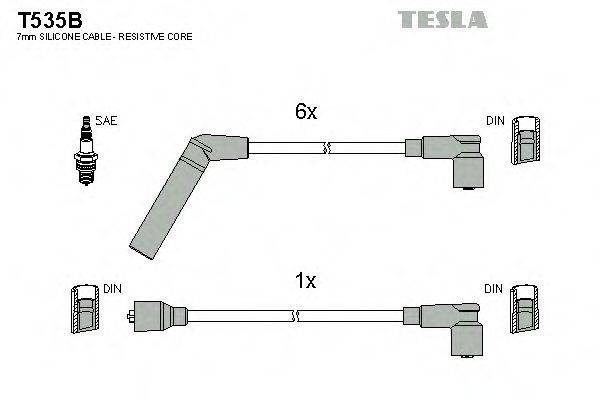 Комплект дротів запалення TESLA T535B