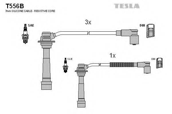 Комплект дротів запалення TESLA T556B