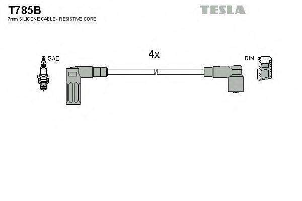 Комплект дротів запалення TESLA T785B