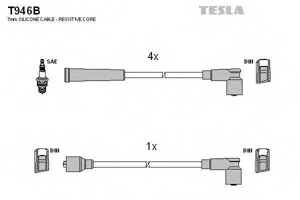 Комплект дротів запалення TESLA T946B