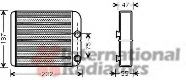 Теплообмінник, опалення салону VAN WEZEL 32006186