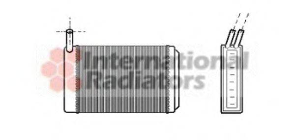 Теплообмінник, опалення салону VAN WEZEL 58006061