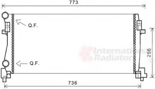 Радіатор, охолодження двигуна VAN WEZEL 58002340